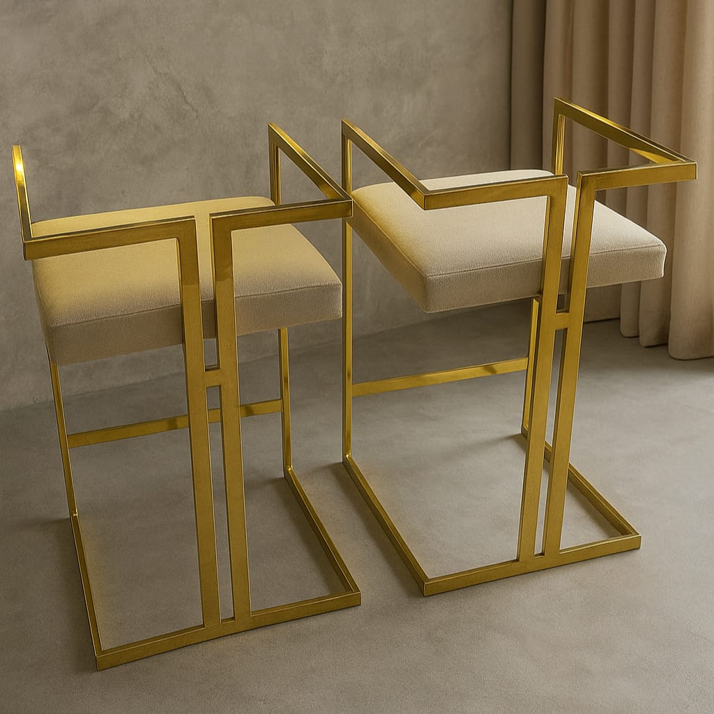 2 كرسي بار مربع