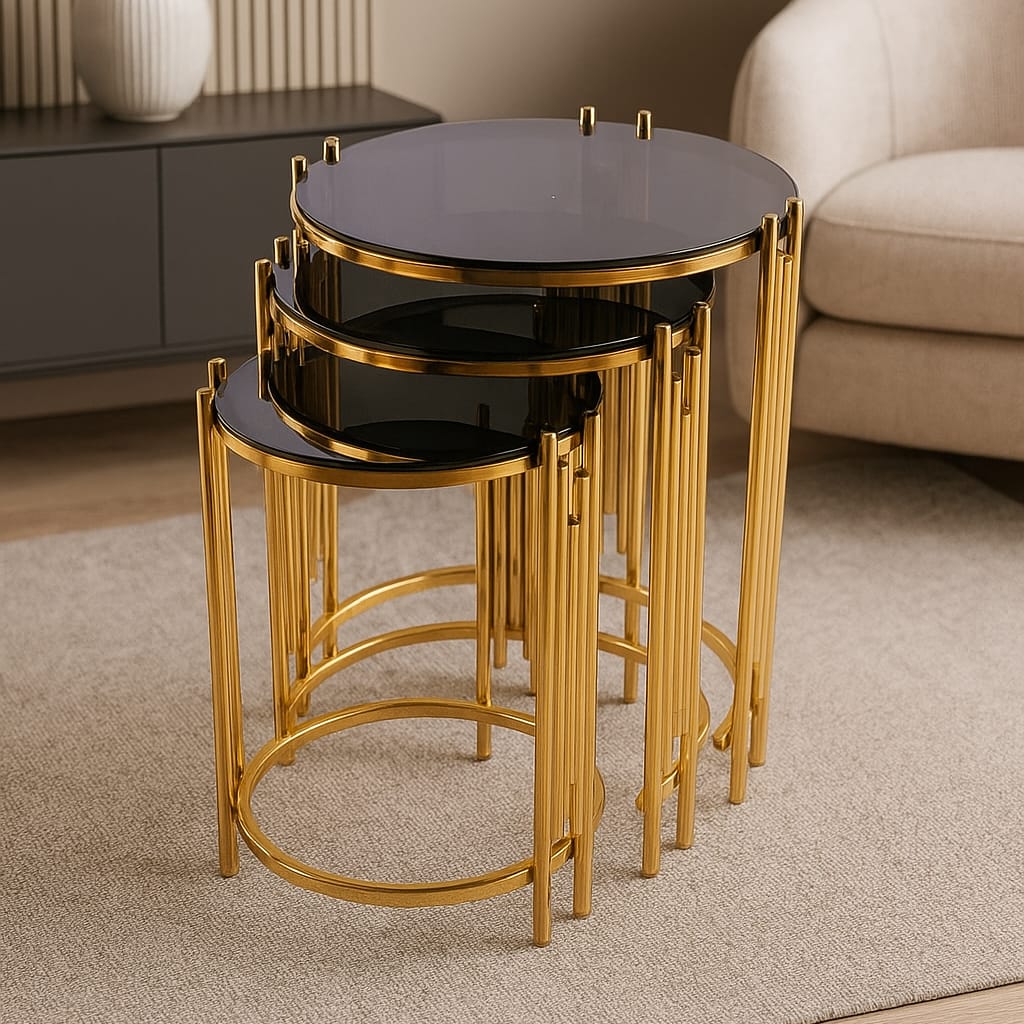 طقم بيانو ثلاثي دائري